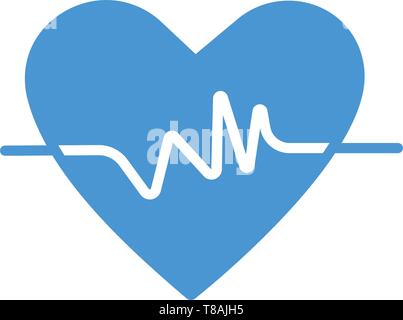 Herzfrequenz health care icon-Vektor Herzfrequenz medizinische, health care Symbol. Stock Vektor
