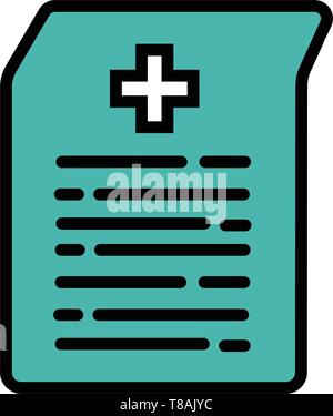 Medizinische Geschichte Symbol - medizinische Geschichte vektor Symbol für das Gesundheitswesen und die medizinische Versorgung. Stock Vektor
