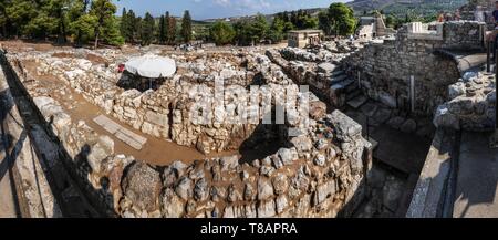 Teil der Struktur der Palast von Knossos auf Kreta Minoische Stätte der Stier Kult Stockfoto