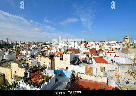 Marokko, Tanger Tetouan region, Tanger, Medina, Altstadt und Kasbah anzeigen Stockfoto