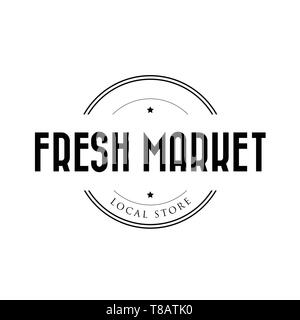 Frischen lokalen Markt vektor Stempel Stock Vektor