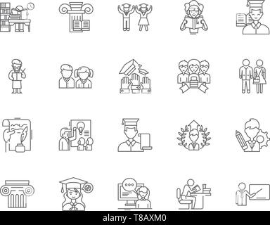 Institute Zeile für Symbole, Zeichen, Vektor, Abbildung: Konzept Stock Vektor