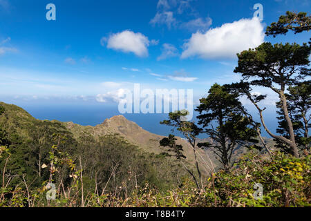 Meerblick von Anaga Naturpark auf Teneriffa, Kanarische Inseln Stockfoto