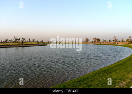 Liebe See bei Al Qudra, See an der Al Qudra Wüste, Dubai, Vereinigte Arabische Emirate Stockfoto