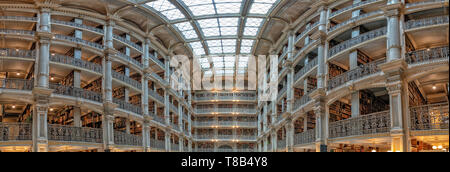 Baltimore Peabody Offene Bibliothek grosse Ansicht Stockfoto