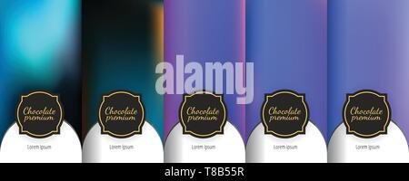 Satz von Dark vintage nahtlose Hintergründe für Luxus Design der Verpackung. Stock Vektor