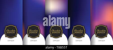 Satz von Dark vintage nahtlose Hintergründe für Luxus Design der Verpackung. Stock Vektor