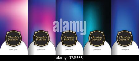 Satz von Dark vintage nahtlose Hintergründe für Luxus Design der Verpackung. Stock Vektor