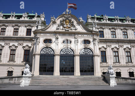 Schloss Belvedere Eingang Wien Österreich Stockfoto