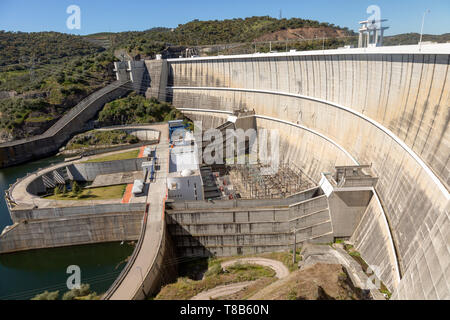 Barragem do Alqueva, Rio Guadiana Fluss Alqueva dam Wasserkraft, Moura, Portugal Stockfoto