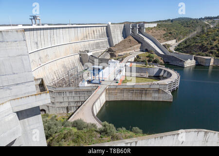 Barragem do Alqueva, Rio Guadiana Fluss Alqueva dam Wasserkraft, Moura, Portugal Stockfoto
