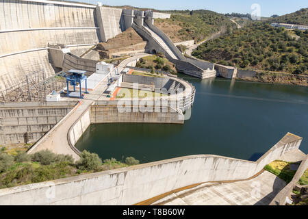 Barragem do Alqueva, Rio Guadiana Fluss Alqueva dam Wasserkraft, Moura, Portugal Stockfoto