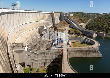 Barragem do Alqueva, Rio Guadiana Fluss Alqueva dam Wasserkraft, Moura, Portugal Stockfoto