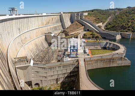 Barragem do Alqueva, Rio Guadiana Fluss Alqueva dam Wasserkraft, Moura, Portugal Stockfoto
