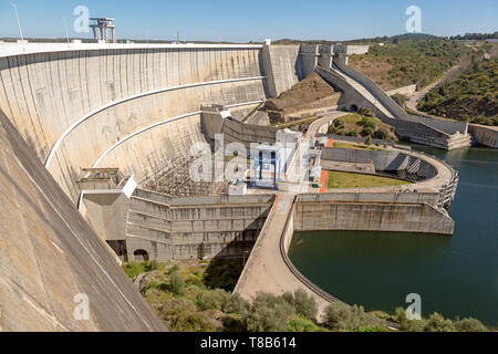 Barragem do Alqueva, Rio Guadiana Fluss Alqueva dam Wasserkraft, Moura, Portugal Stockfoto