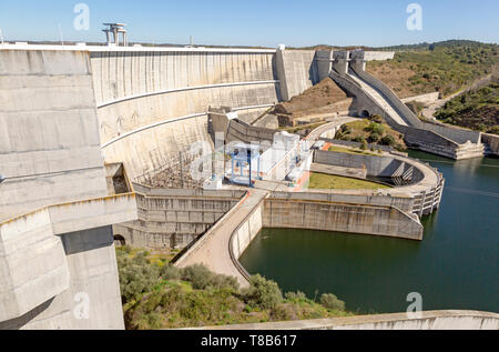 Barragem do Alqueva, Rio Guadiana Fluss Alqueva dam Wasserkraft, Moura, Portugal Stockfoto