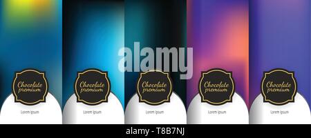 Satz von Dark vintage nahtlose Hintergründe für Luxus Design der Verpackung. Stock Vektor