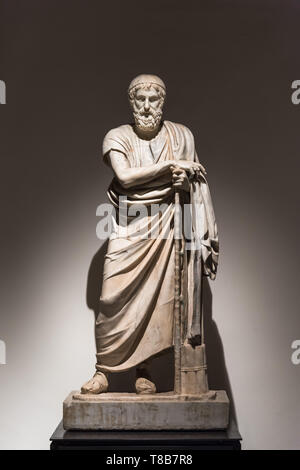 Homer Statue, Archäologisches Museum, Neapel, Italien Stockfoto