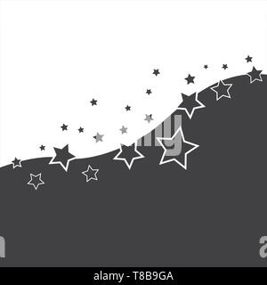 Abstrakte foto Schwarzen und weißen Hintergrund Sterne und Wave Yin Yang Stil Design Business Konzept leere Raum modernen abstrakten Hintergrund Stock Vektor