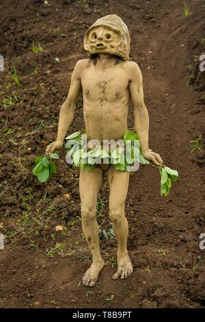 Papua-neuguinea Western Highlands Provinz, Wahgi Tal, Mount Hagen Region, Festival der Hagen zeigen, Asaro Mudmen mit Ursprung aus der Region Stockfoto