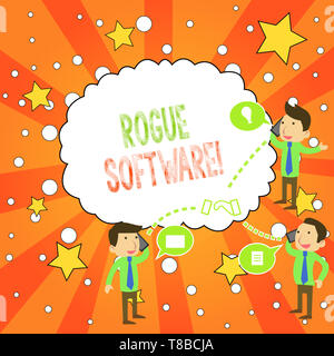 Schreiben Hinweis Übersicht Rogue Software. Business Konzept für Art von Malware, die als antimalwaresoftware Posen Stockfoto