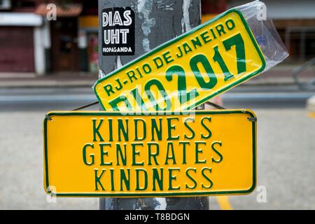 Brasilien, Südosten Region, die Stadt von Rio de Janeiro, Stadt, Welterbe der UNESCO, Stadtteil Ipanema, Osorio Platz (Praça Osório), der Samstag Hippiemarkt (Feria Hipie) Stockfoto