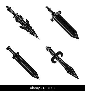 Magie, uralte, Griff, Power, Glas, Griff, viking, Drache, Gold, Stahl, Eroberer, Dekoration, Silber, Stein, Ornament, Kupfer, Ruby, Ritter, Chinesisch, Edelstein, Mord, Soldat, Fantasy, Krieger, Krieg, Sharp, Messer, Schwert, Dolch, Messer, Waffen, Sabre, mittelalterliche, Spiel, Rüstung, Set, Vector, Icon, Illustration, isoliert, Sammlung, Design, Element, Grafik, Zeichen, Schwarz, einfachen Vektor Vektoren, Stock Vektor