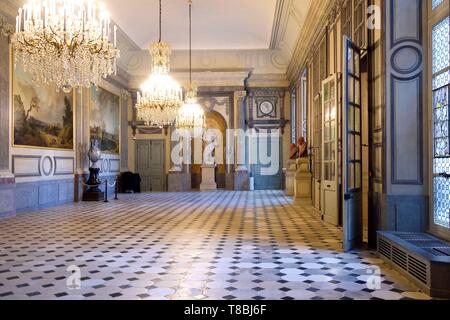 Frankreich, Seine Maritime, Rouen, den Erzbischöflichen Palast, historische Jeanne d'Arc Museum, Salle des Etats (Zimmer) mit Gemälden von Hubert Robert Stockfoto