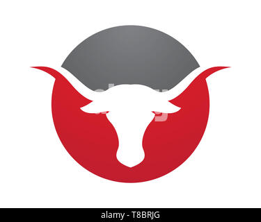 Bull Logo Vorlage Vektor icon Abbildung Stockfoto