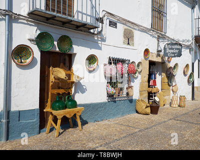 Craft Shop. Úbeda, Jaén, Andalusien, Spanien. Stockfoto