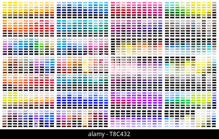 Farbe Referenz swatch Palette Stockfoto