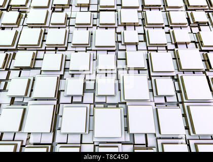 Abstraktes Bild von kuben Hintergrund. 3D-Rendering Stockfoto