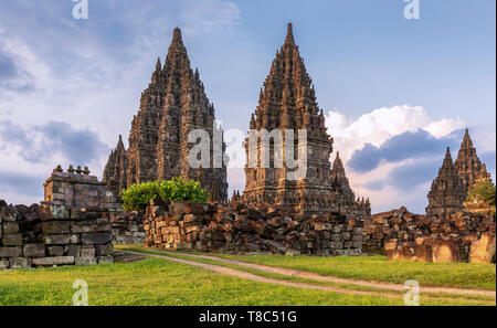 Prambanan oder Rara Jonggrang, Hindu Tempel, der Region Yogyakarta, Java, Indonesien Stockfoto