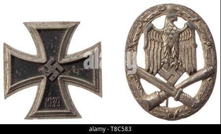 Eine Sammlung von Artikeln aus dem Tierarzt und Leiter der Metzgerei Unternehmen 54 (1. Mountain Division) mit Vergabe des Edelweiß Ring und doppelte Auszeichnung der Division pin Farbe Zertifikat für das Edelweiß Ring vom 31. Januar 1944 mit Original Unterschrift von stettner. Zertifikat für die Vergabe der PIN, ab dem 24. September 44 für 5 Jahre Dienst in der Abteilung mit Original Unterschrift von stettner. Dasselbe Zertifikat wie vor, vom 1. Februar 42 für drei Jahre Service im 20. Jahrhundert divis, Editorial-Use - Nur Stockfoto