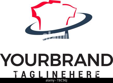 T shirt shop Logo Design Konzept Vorlage Vektor Stock Vektor