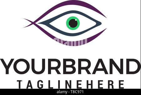 Augen Logo Design Konzept Vorlage Vektor Stock Vektor
