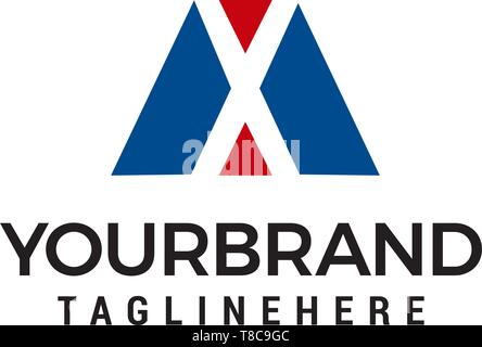 Schreiben mx Logo Design Konzept Vorlage Vektor Stock Vektor