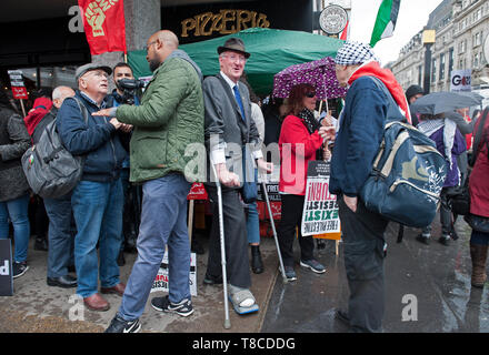 Nationale Demonstration für Palästina Stockfoto