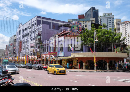 Straßenszene in Brickfields (Little India), Kuala Lumpur, Malaysia Stockfoto