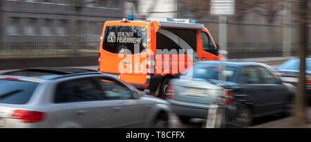 Berliner Feuerwehrmann Lkw Deutschland Stockfoto