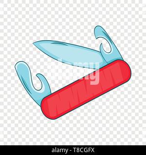 Schweizer faltende Messer Symbol, Cartoon-Stil Stock Vektor