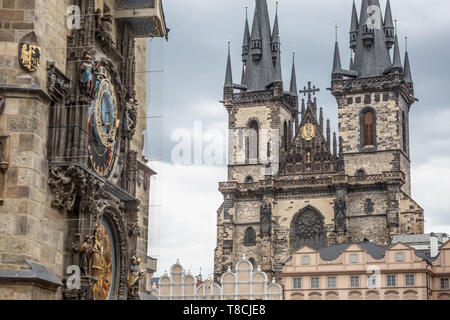 Kirche Unserer Lieben Frau Tyn in der Altstadt von Prag Stockfoto