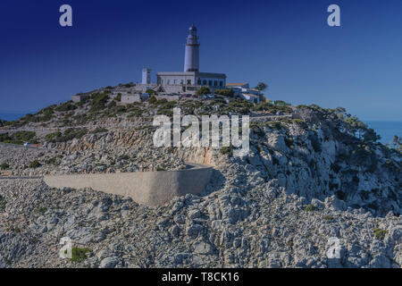 Der Leuchtturm Formentor auf der Insel Mallorca, Spanien Stockfoto
