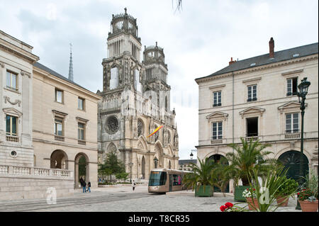 Orleans, Straßenbahn, 2012-07-10°B Cathedrale 74 (2) Stockfoto