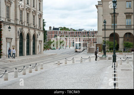 Orleans, Straßenbahn, 2012-07-10°B Cathedrale (1) Stockfoto