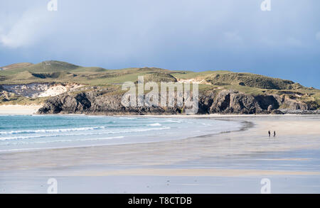 Strand bei balnakeil Bay in der Nähe von Durness in Sutherland an der Nordküste 500 Autowanderstraße im Norden von Schottland, Großbritannien Stockfoto