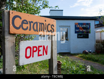 Balnakeil Craft Village, Durness an der Nordküste 500 Autowanderstraße im Norden von Schottland, Großbritannien Stockfoto