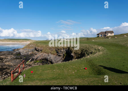 Durness Golfkurs an balnakeil Bay in Durness an der Nordküste 500 Autowanderstraße im Norden von Schottland, Großbritannien Stockfoto