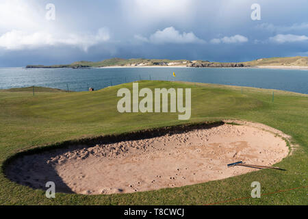 Durness Golfkurs an balnakeil Bay in Durness an der Nordküste 500 Autowanderstraße im Norden von Schottland, Großbritannien Stockfoto