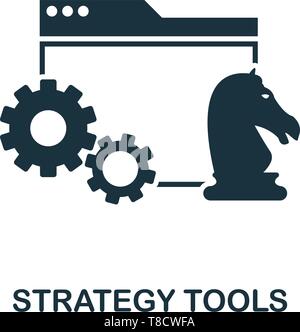 Strategie Symbol Werkzeuge. Kreative element Design aus Business Strategie icons Collection. Pixel Perfect Strategie Symbol Werkzeuge für Web Design, Apps, Software Stock Vektor